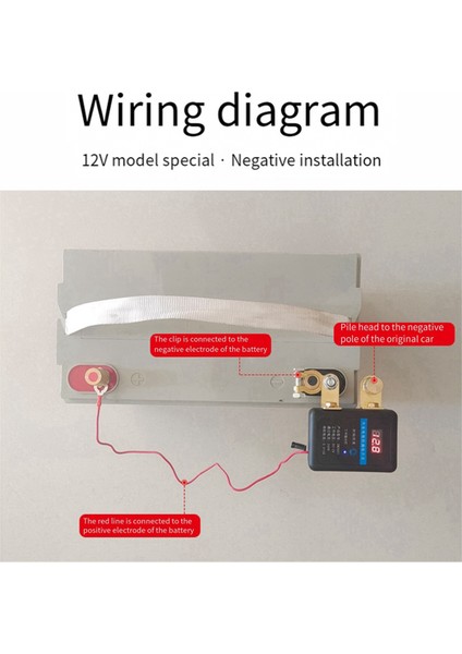 Uzaktan Akü Kesme Anahtarı 12V 260A Kill Anahtarı Otomatik Güç Kapatma Uzaktan Araba Kamyon,c ile Akü Boşalmasını Önleyin (Yurt Dışından)