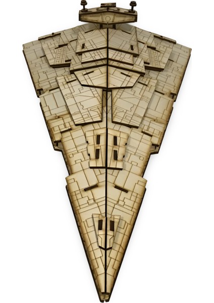 Star Wars Ahşap Uzay Savaş Destroyer Gemisi Maketi - Star Wars Sevenlere Özel