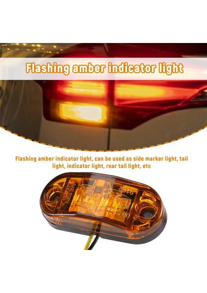 10 Adet Amber 2 LED Işık Oval Gümrükleme Römork Araba Kamyon Yan Işaretleyici Kuyruk Lambası (Yurt Dışından) indirimleri