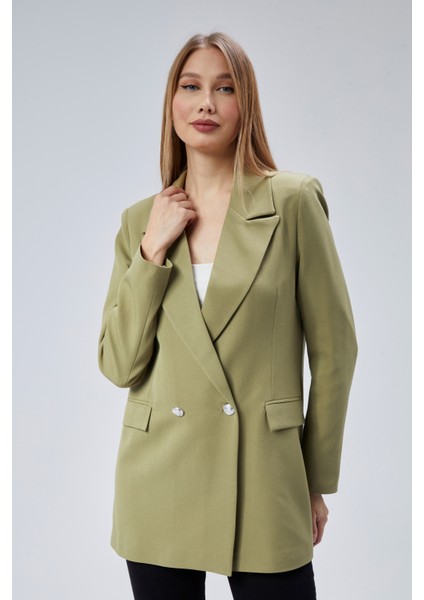 Açık Haki Oversize Dokuma Blazer Ceket fiyatları