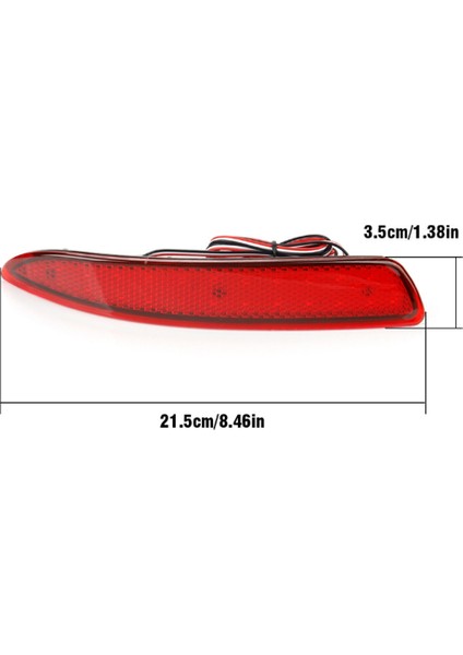 63217158949 LED Fren Lambası Tampon Işık Arka Tampon Işaretleyici Işık Bmw X5 E70 2007-2013 Kırmızı (Yurt Dışından)