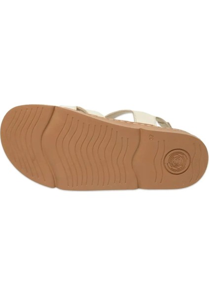 D25YS-2440 Kadın Hakiki Deri Comfort Sandalet Kemik