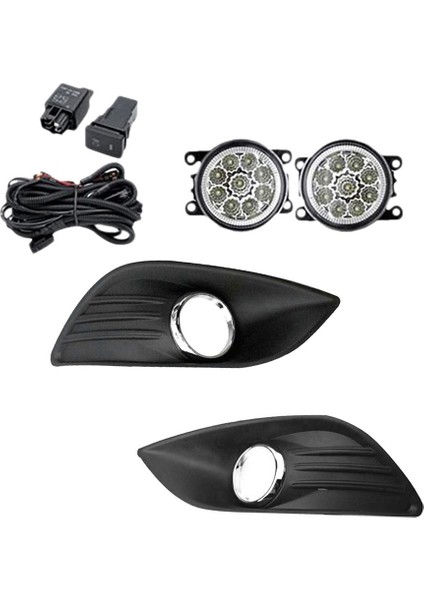 LED Sis Lambası Far Sis Lambası Kapağı Izgara Çerçeve Kablo Demeti Anahtarı Kiti Ford Focus Mk2 2009-2011 (Yurt Dışından) modelleri