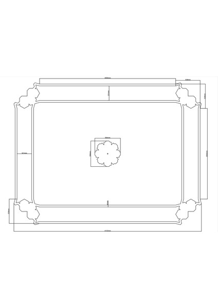 Dekoratif Tavan Çitası-14-Köşeli-56-Çap Orta Göbek modelleri