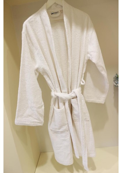 Bornoz Beyaz Bukle Kimono Pamuklu Ev Otel Banyo Bornozu S/M modelleri