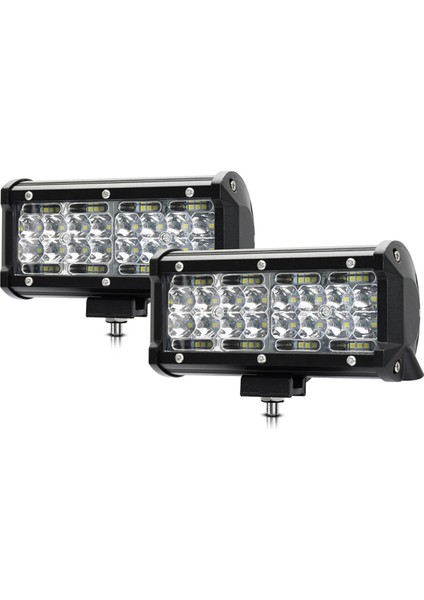 7 Inç LED Işık Çubuğu, 120W 12000LM LED Pod Işıkları Çalışma Işıkları, Spot Sel Kombo Işını Arazi Işık Pod'ları Sis Işıkları 2 Adet (Yurt Dışından)