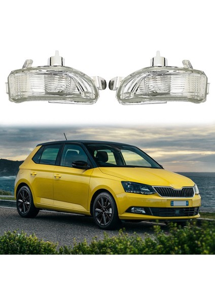Çift Dikiz Aynası Dönüş Sinyali Işık Muhafazası Göstergesi Skoda Fabia 2015-2017 Için Hızlı 2018-2020 6V0949101 6V0 949 102 (Yurt Dışından) modelleri