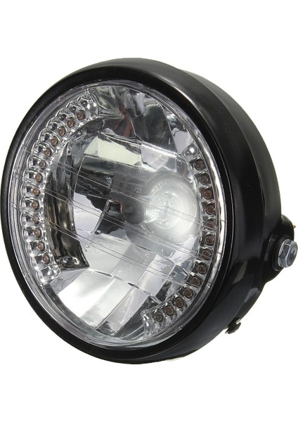 7 Inç Motosiklet Yuvarlak Far Halojen H4 Işık Lambasıbobber Için (Yurt Dışından)