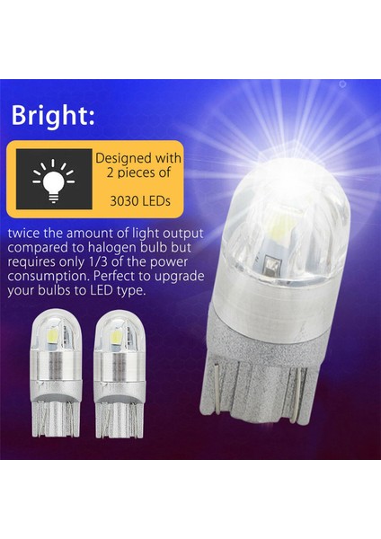 10 Adet 6000K Canbus T10 168 194 W5W Dome Lisans Yan Işaretleyici LED Ampul Beyaz (Yurt Dışından) indirimleri