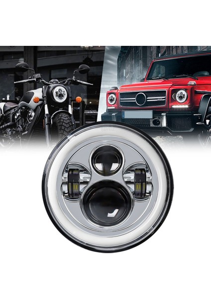 Road King Street Glide Ultra Classic Glide V-Star 1100 Için 7 Inç LED Far, Yüksek Düşük Huzmeli Projektör Sarı+Beyaz (Yurt Dışından) modelleri