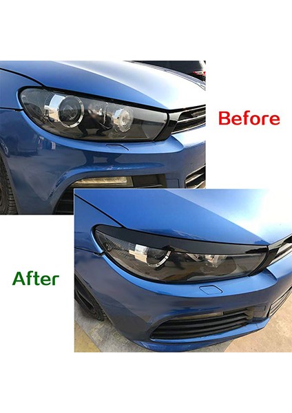 Araba Far Kaş Etiket Dekorasyon Scirocco Gts 2008-2017 Aksesuarları Araba Styling Siyah (Yurt Dışından) fiyatları