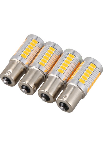 4 Adet Amber 1156PY BAU15S PY21W LED 33SMD Araba Kuyruk Dönüş Freni Ters Sinyal Ampul Y (Yurt Dışından)