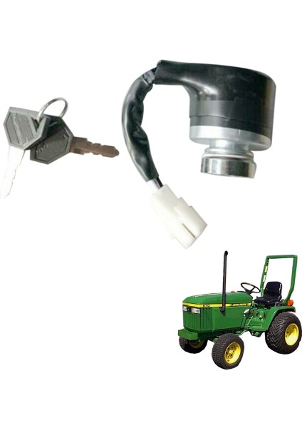 194155 198360-52160 198162-52150 John Deere 670 790 870 970 990 1070 3005 4005 Traktör Için 2 Tuşlu Kontak Anahtarı (Yurt Dışından)
