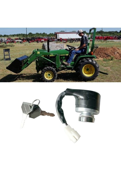 194155 198360-52160 198162-52150 John Deere 670 790 870 970 990 1070 3005 4005 Traktör Için 2 Tuşlu Kontak Anahtarı (Yurt Dışından)