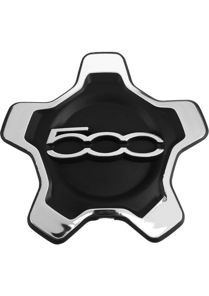 Araba Tekerlek Merkezi Kapağı Kapağı 6AN69LXHAA 735626312 Fiat 500X 2016-2022 Toz Kapağı Araba Aksesuarları, Siyah ve Gümüş (Yurt Dışından)