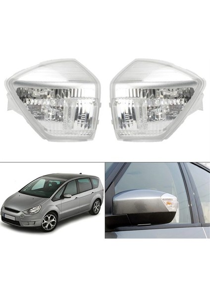 Ford C-Max 2010-2017 Için Araba Dikiz Aynası Dönüş Sinyal Lambası Kapağı Kanatlı Kapı Aynası Gösterge Kapağı Araba Aksesuarları (Yurt Dışından)