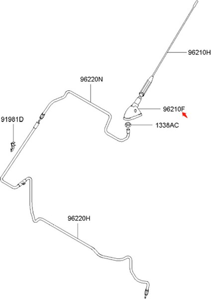 96220-1C010 Araba Çatı Döngü Anten Direği Tabanı Hyundai Getz 2002-2011 Için Anten Tabanı Assy Am/fm 962201C010 (Yurt Dışından) indirimleri
