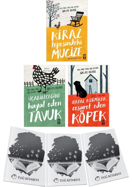 Kiraz Tepesindeki Mucize-Hayal Kurmaya Cesaret Eden Köpek-Uçabileceğini Hayal Eden Tavuk 3lü Set Sun-Mi Hwang + Hediyeli