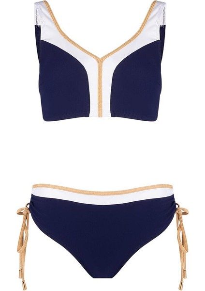 5708 Lacivert Büstiyer Bikini Takımı