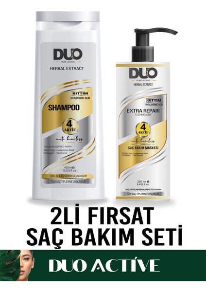 2li Bakım Set Bıttım Yağı, Hyaluronic Acid Şampuan + Saç Banım Maskesi