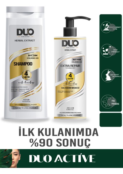 2li Bakım Set Bıttım Yağı, Hyaluronic Acid Şampuan + Saç Banım Maskesi