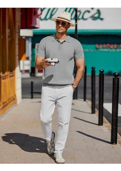 Maniche Polo Yaka Triko T-Shirt Siyah - M fiyatları