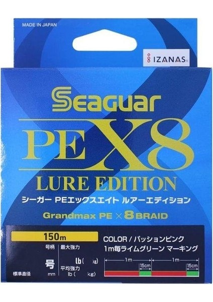 Lure Edition Pe 8 Örgü Spin Ip Misina 1.0 150MT Multi Color 0.165 mm