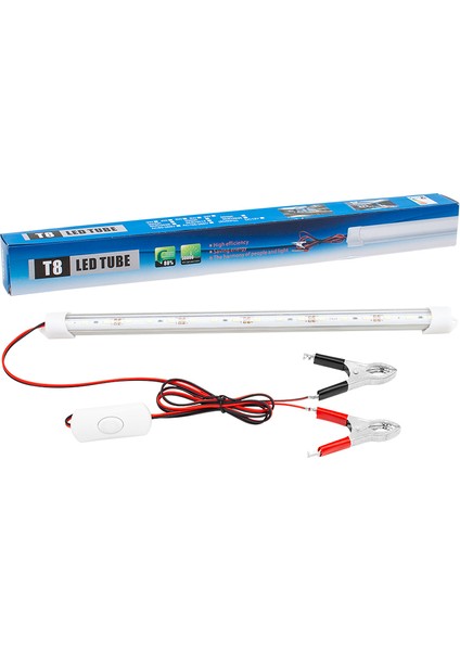 12 Volt 5 Watt T8 LED Ampul 30 cm Akü Maşalı (5132)