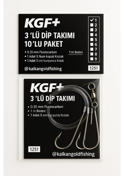 Hunterdepth 3 Rig 10’lu Dip Takımı fiyatları