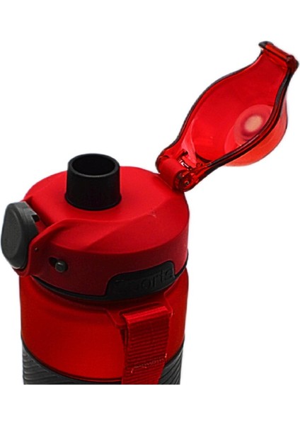 Tritan Soft Touch Auto Kapak Silikon Bantlı Askılı Matara 750 ml (T-0121)