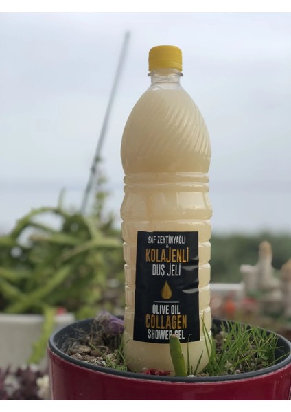 Doğal Zeytinyağlı Keçi Sütlü Kolajenli Duş Jeli 1 Litre
