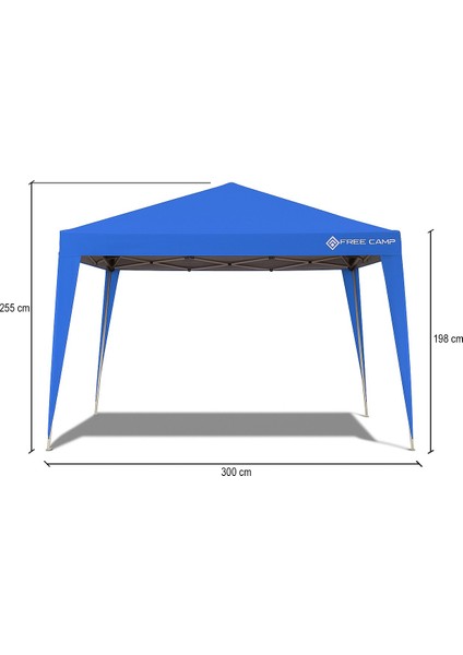 3 x 3 M Katlanır Portatif Polyester Gazebo - Çardak - Bahçe Kamelyası & Gölgelik