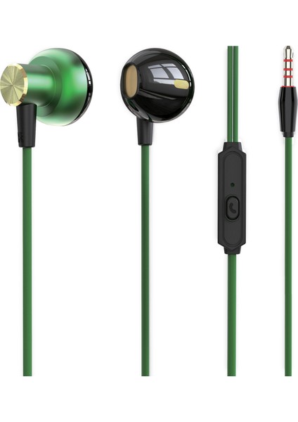 3.5 mm Jack Girişli Stereo Kulak Içi Metal Kablolu Kulaklık MT266