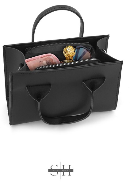 Orijinal Trend Kare Çanta Mini Crossbody Minimalist Saplı Çapraz Askılı Kaliteli El ve Omuz Çantası