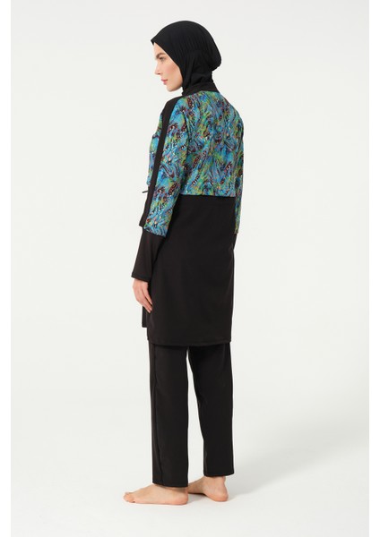 Crop Detaylı Sporcu Tam Kapalı Tesettür Mayo 3011-25 Siyah fırsatları
