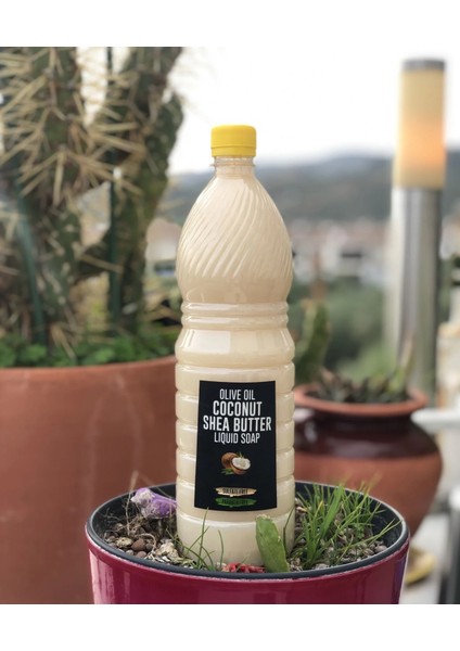 Doğal Zeytin Yağlı Keçi Sütlü Hindistan Cevizli Parabensiz Sıvı Sabun 1 Litre