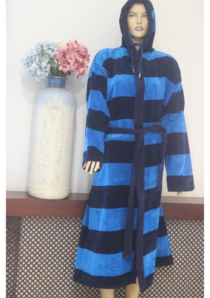 DreamSoft Lüx Kapşonlu Bornoz – %100 Pamuk, Kadife, Unisex