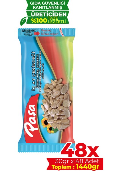 İşlenmiş İç Ay Çekirdeği 30 gr x 48 Adet