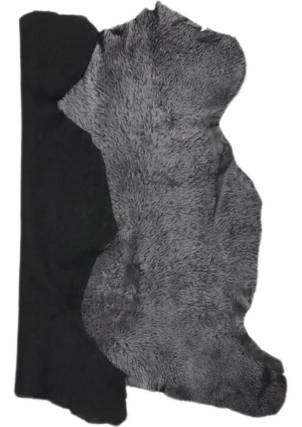Gerçek Koyun Postu - Naturel - Kısa Tüylü - Doğal - 70X60 cm - Füme - K3