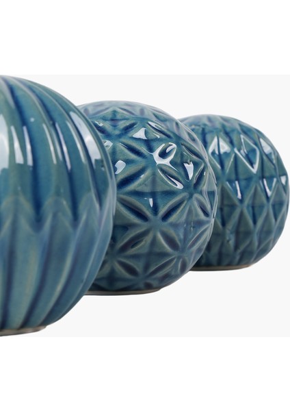 3'lü Küre Set Mavi 10X10X 9.5cm modelleri