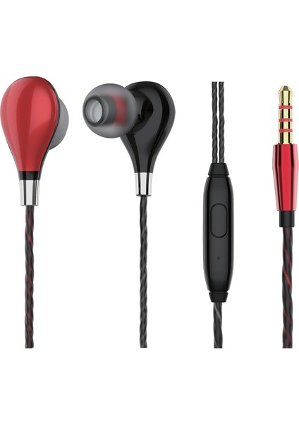 3.5 mm Jack Girişli Stereo Kulak Içi Silikonlu Kablolu Kulaklık MT265