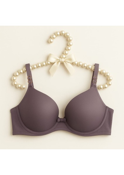 Mat Mürdüm Yarım Destekli B Cup Sütyen