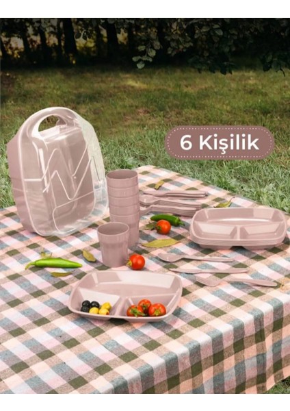 Lillium Piknik Seti - 6 Kisilik - 32 Parca