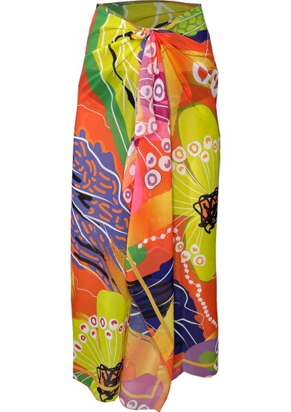 Shelly Şifon Oranj Flower Pareo (150*100 Cm) fırsatları