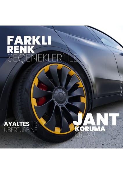 Tespx Tesla Uberturbine 21 Inc Sarı Jant Koruyucu Özel Kesim Ppf Dahil 4 Jant