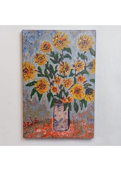 5905 El Yapımı Ayçiçekler Temalı Kanvas Tablo modelleri