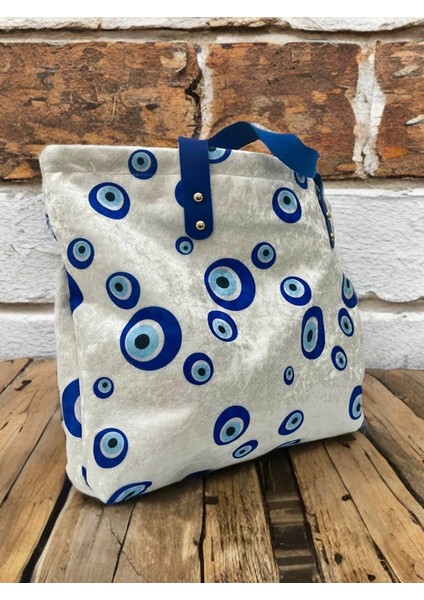 Nazar Model Kadın Çanta Günlük Çanta/Plaj Çantası /Piknik Çantası/Beach Bag fiyatları
