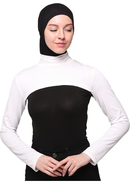 Balıkçı Yakalı Boyunluklu Kolluk - Ekru