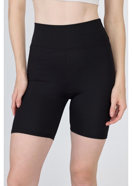 Siyah Fitilli Biker Şort Tayt 3005 fiyatları