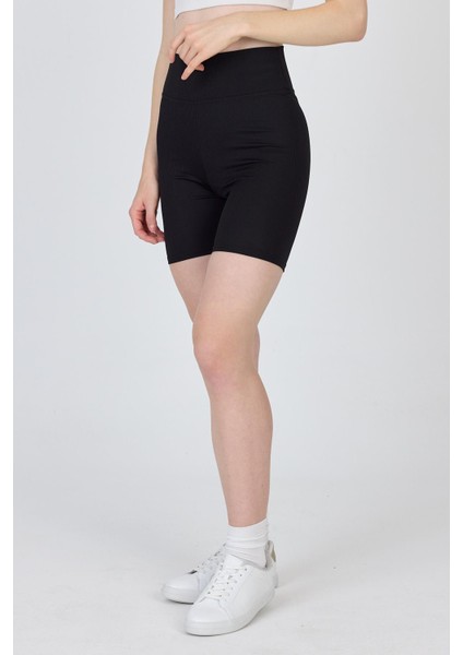 Siyah Fitilli Biker Şort Tayt 3005 fırsatları